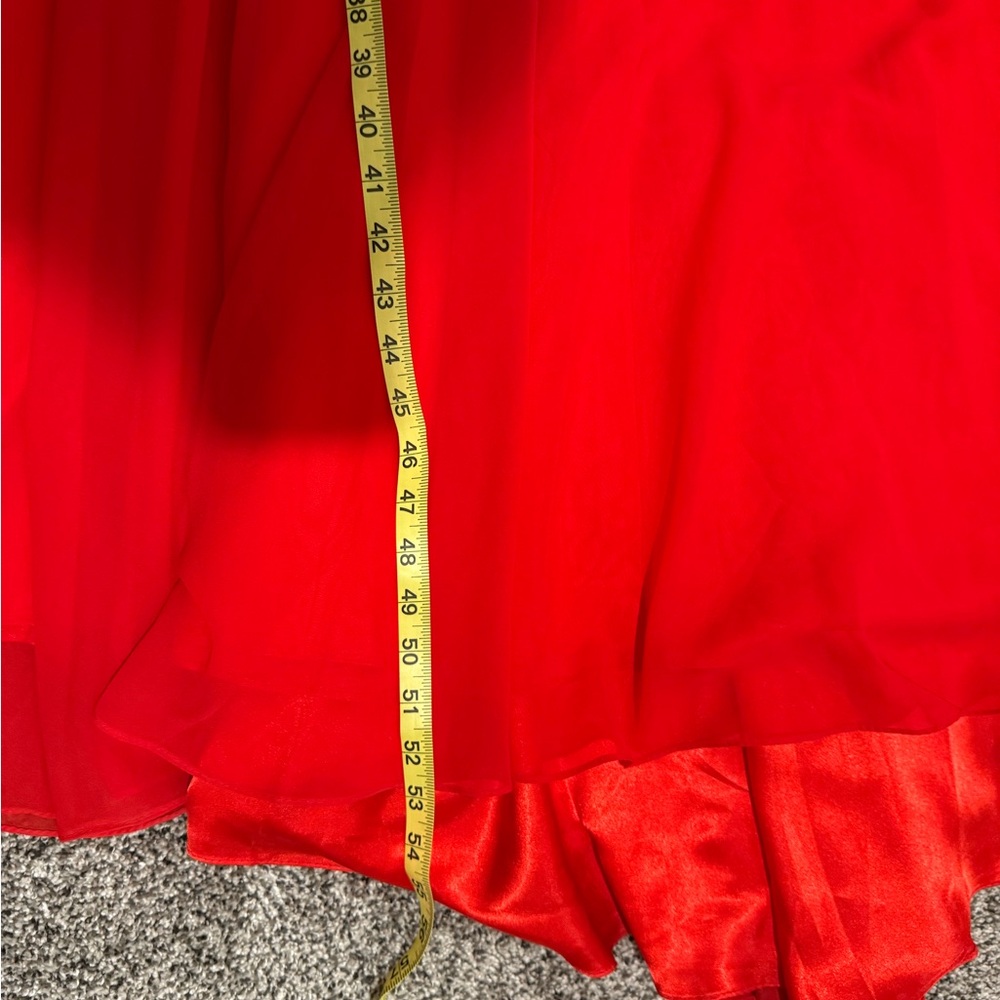 NWT Tiffany Designs red strapless prom dress - Picture 13 of 16